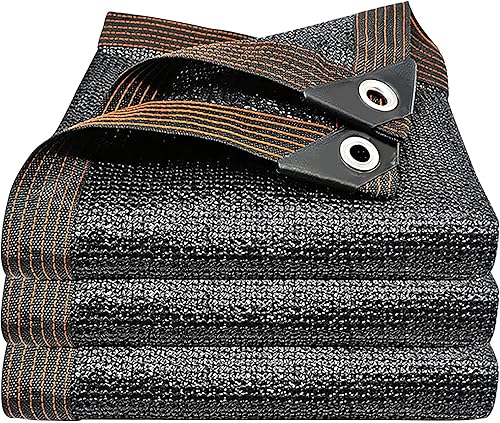 winemana 40% paño de sombra negro, lona de malla duradera de 6.6 x 6.6 pies con ojales, red resistente para sombra solar de jardín, sombreado