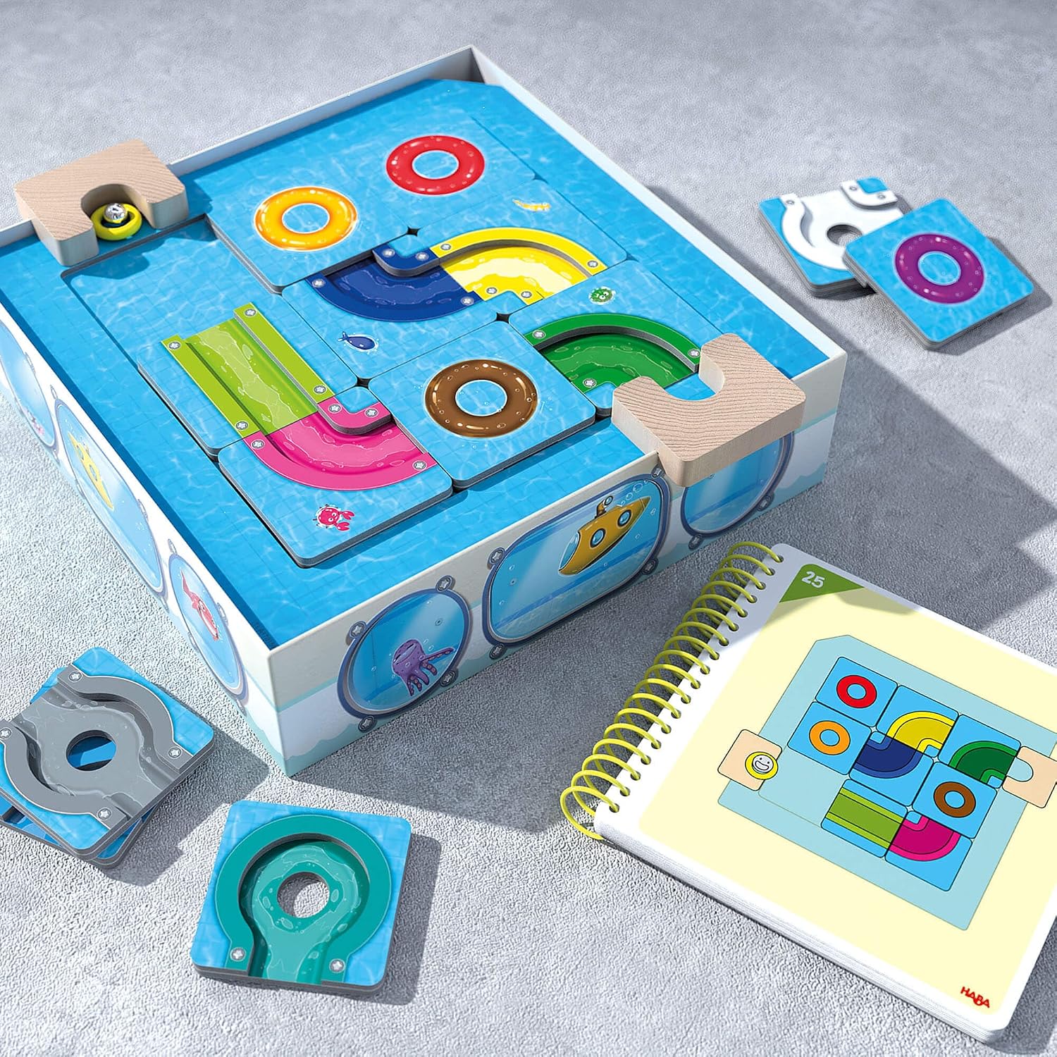 HABA Logic! Games: Milo's Waterpark - Splash Labyrinth Dexterity Maze Game