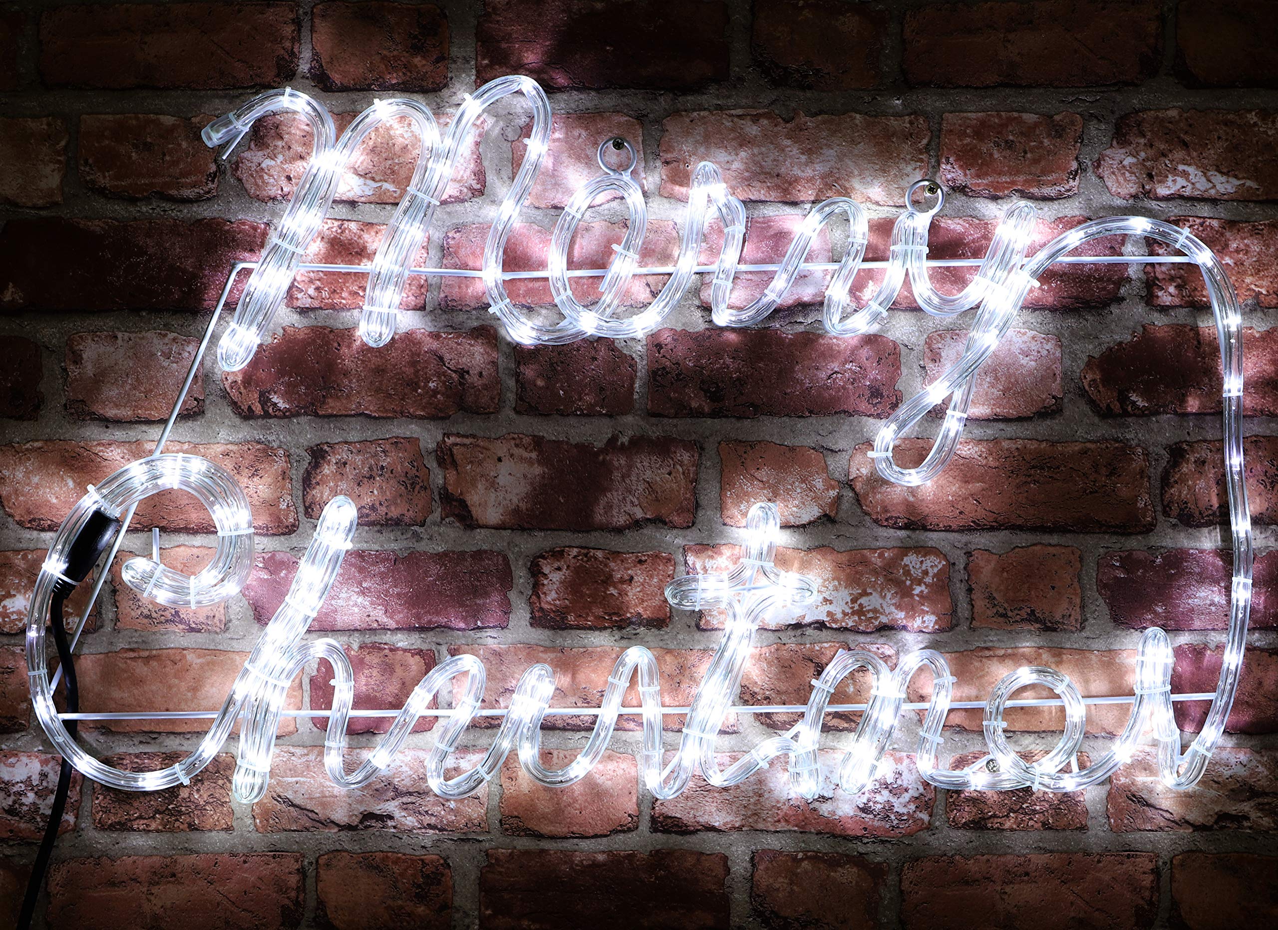 Christmas Concepts White Christmas Concepts® Rope Light Merry Christmas Sign With Led Lights With Sparkle Feature 72Cm X 42Cm