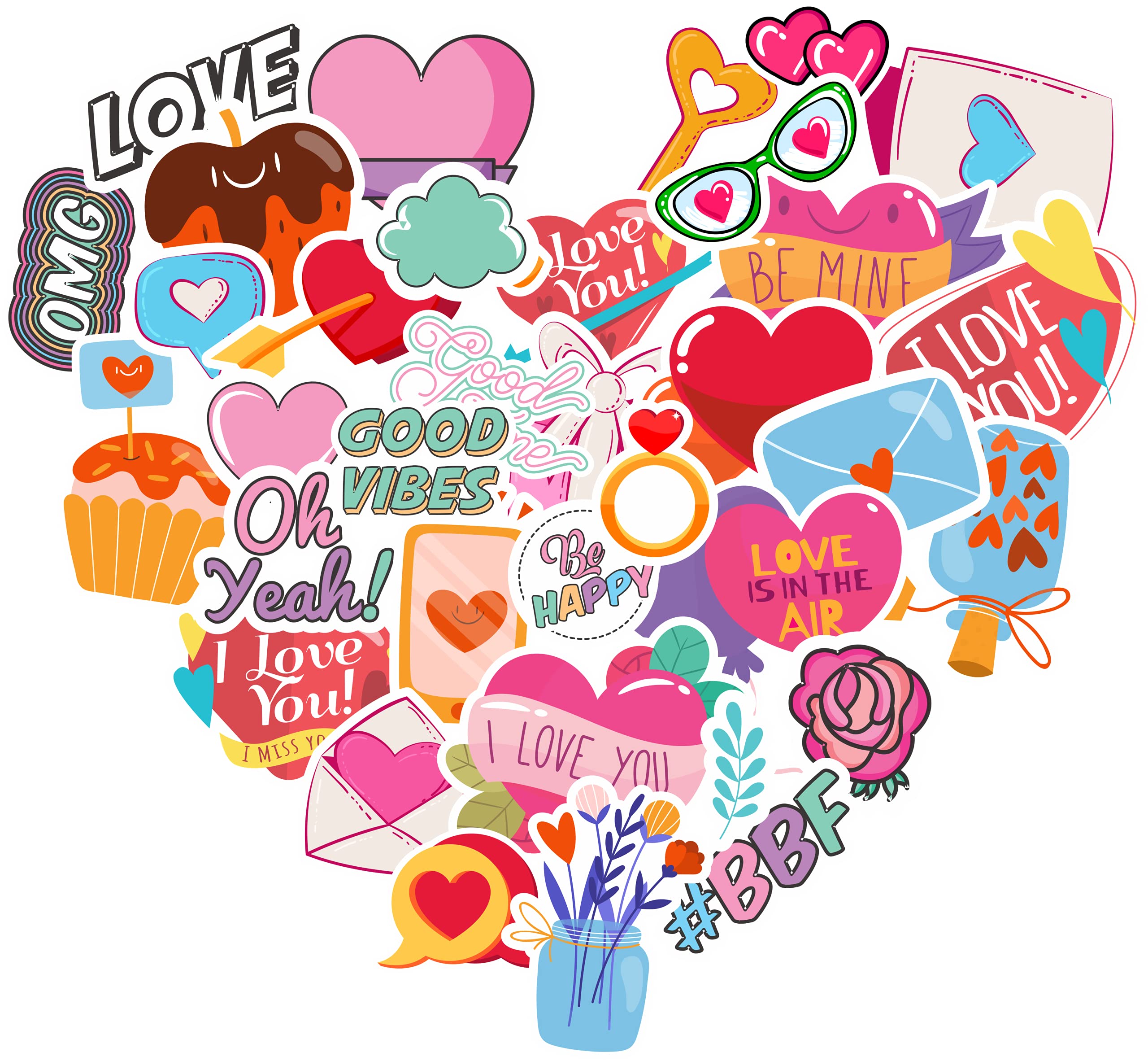 iberrys 50 pcs Stickers for Laptop Mobile Phones Computer Bicycle Luggage Scrapbooks Gadgets | Waterproof Stickers|Love Stickers| Laptop Sticker- Set of 50 Stickers (02) (B09HMCZB4Y) Amazon Price History, Amazon Price Tracker