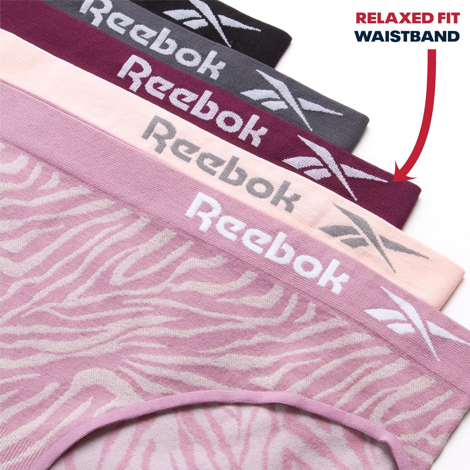 Reebok Womens Bikini Underwear - 5 Pack Soft Stretch Performance Tag Free Briefs Bikini Panties Seamless Underwear for Women - Image 5