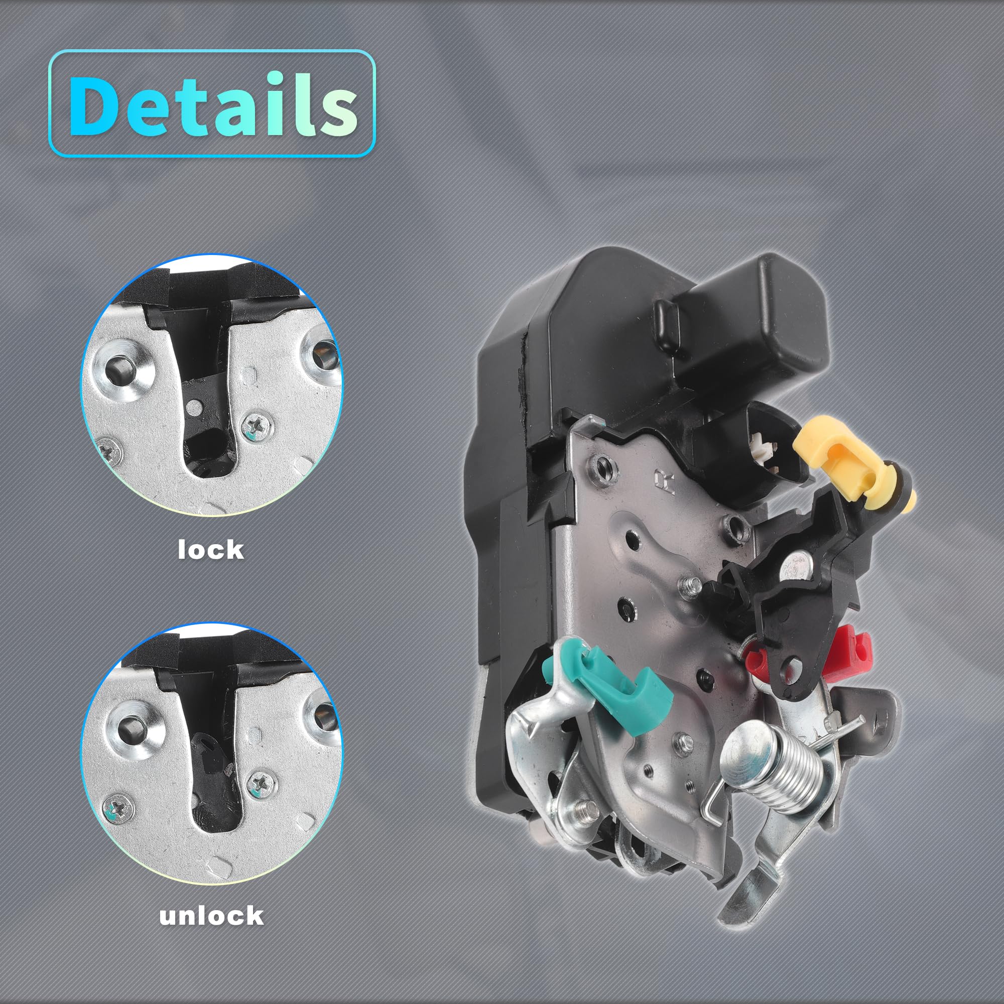 QUARKZMAN Sostituzione Motore Attuatore Serratura Porta Anteriore Destra Passeggero per Chrysler 300 08-10 per Dodge Charger 08-10 Sostituisce No.4575894AA Nero
