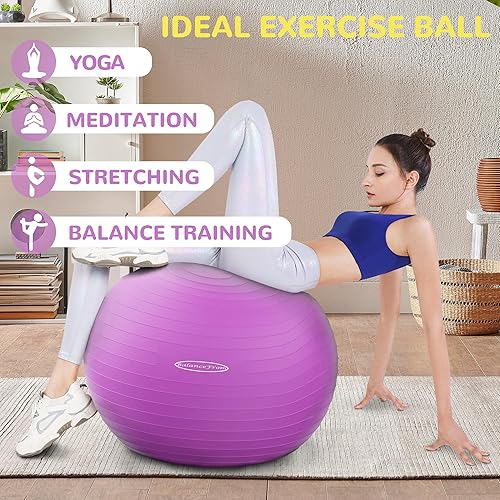 Miniatura 5 de Fitvids Exercise Ball Púrpura,Negro -,Azul,Gris,Verde,Rosa,Rojo,https://www.amazon.com/dp/undefined