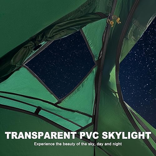 Miniatura 7 de Tienda de campaña de mochilero para 2-3 personas, puertas dobles, 2 vestíbulos, 2 tragaluz, carpas para dos personas, impermeables, resistentes al