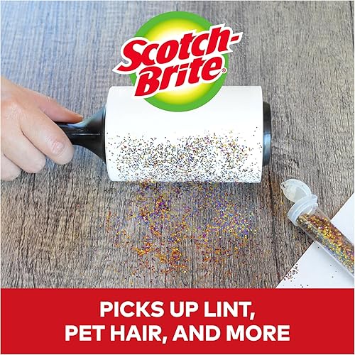 Miniatura 5 de Scotch-Brite Mini rodillo de pelusa, 24 rodillos, 30 hojas por rodillo, 720 hojas en total