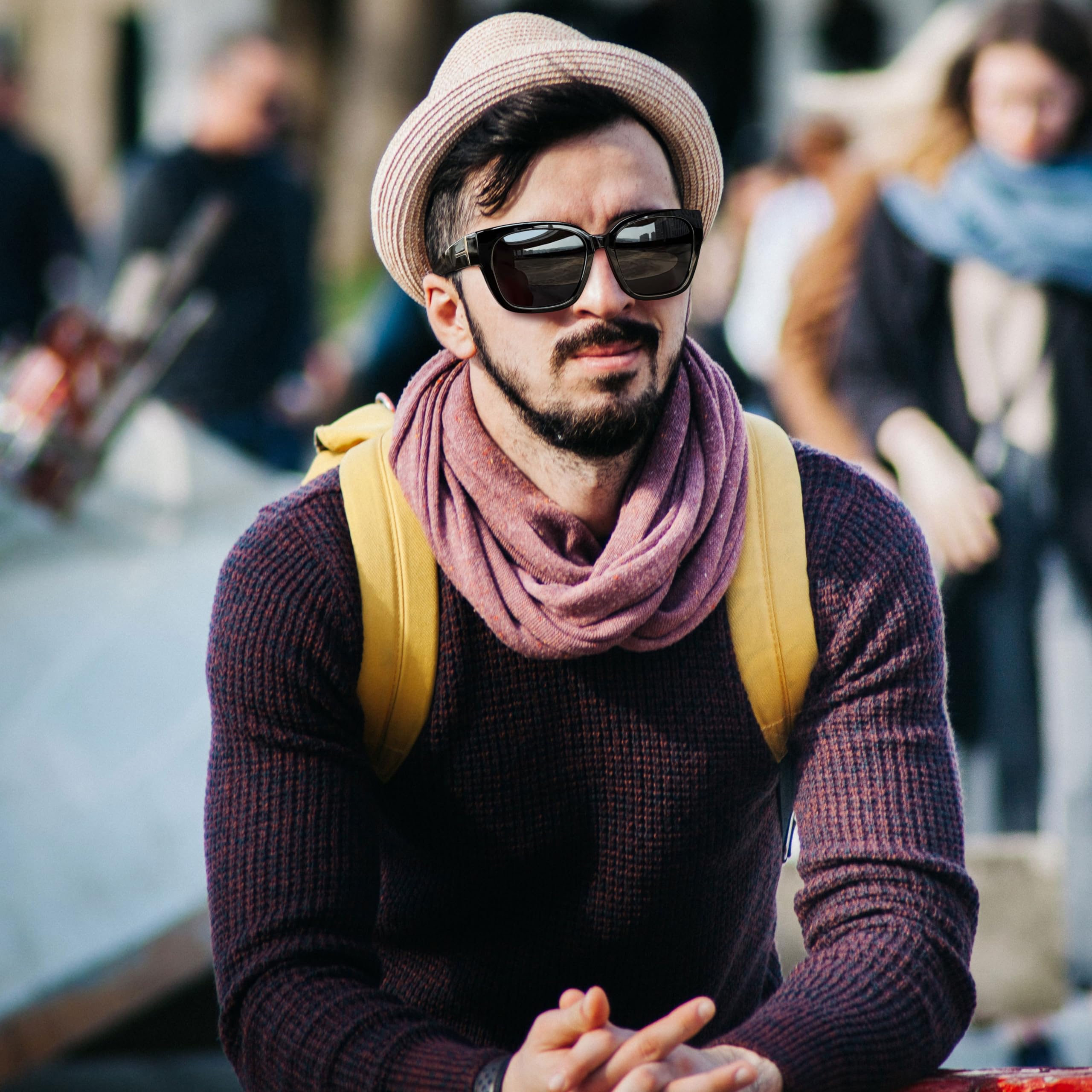 KANASTAL Übergröße Überzieh Sonnenbrille Herren und Damen Quadratisch Polarisiert Überbrille Sonnenbrille für Brillenträger UV400 Sonnenschutz Übersonnenbrille Fit Over Sunglasses