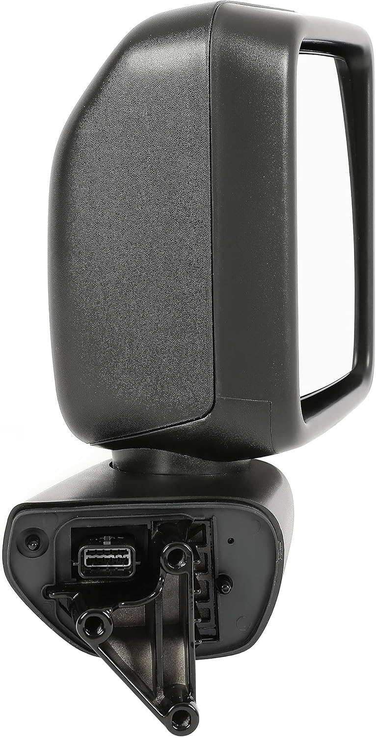 KUAFU RH Power Mirror with Heated Compatible with 2018-2023 Jeep Wrangler JL 2020-2023 Jeep Gladiators Replacement for 68281890AE CH1321450 Rear View Heated Mirror Black (Passenger Side, 5 Pin)