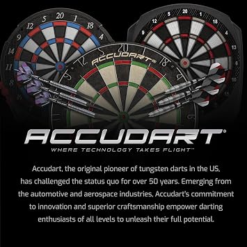 Accudart Light FX 2000 Electronic Dartboard with Vibrant LED Light Displays - Scoring Up to 4 Players - Includes 6 Soft Tip Darts