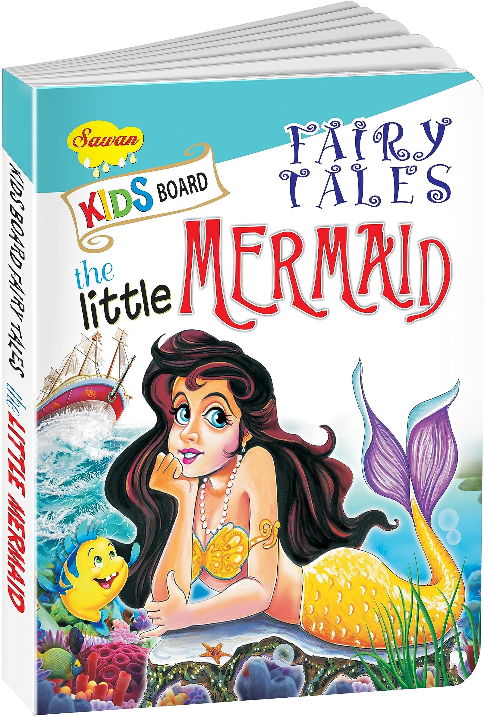 The Little Mermaid | Fairy Tales story Board books for kids [Hardcover] Sawan