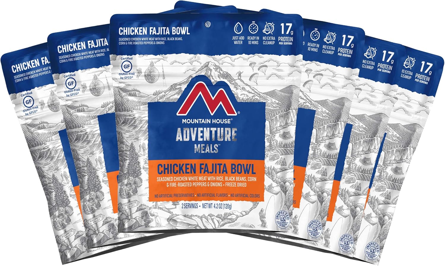 Mountain House Chicken Fajita Bowl | Freeze Dried Backpacking & Camping Food | 6-Pack | Gluten-Free : Sports & Outdoors