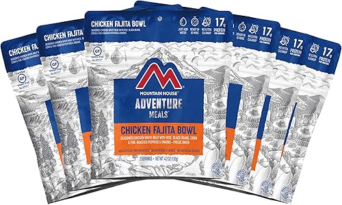 Miniatura 2 de Mountain House Cuenco de fajita de pollo  Alimentos liofilizados para mochileros y campamentos  Paquete de 6  Sin gluten y lasaña con salsa de carne