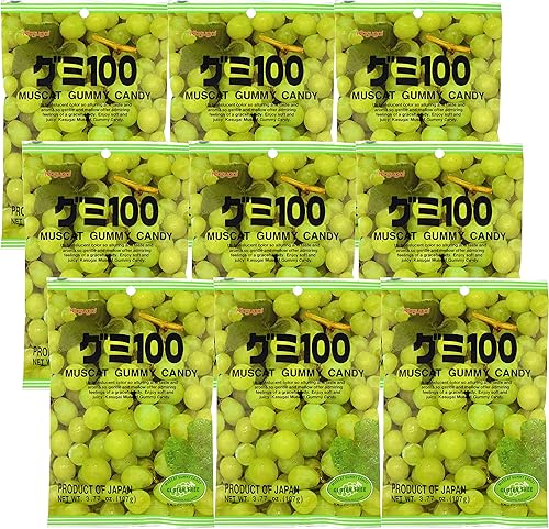 Kasugai - Caramelos de gomitas de moscatel de 3.77 onzas (paquete de 9)