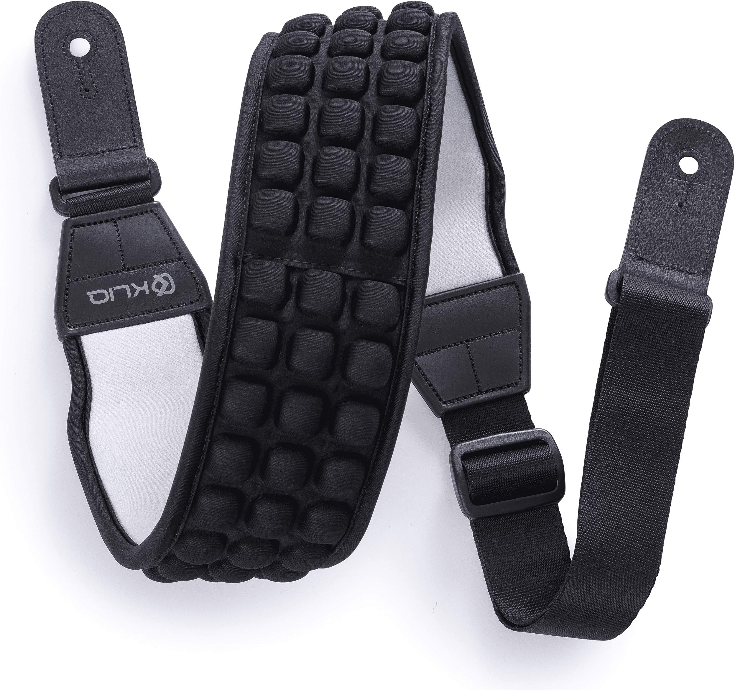 KLIQ AirCell Guitar Strap for Bass & Electric Guitar with 3" Wide Neoprene Pad and Adjustable Length