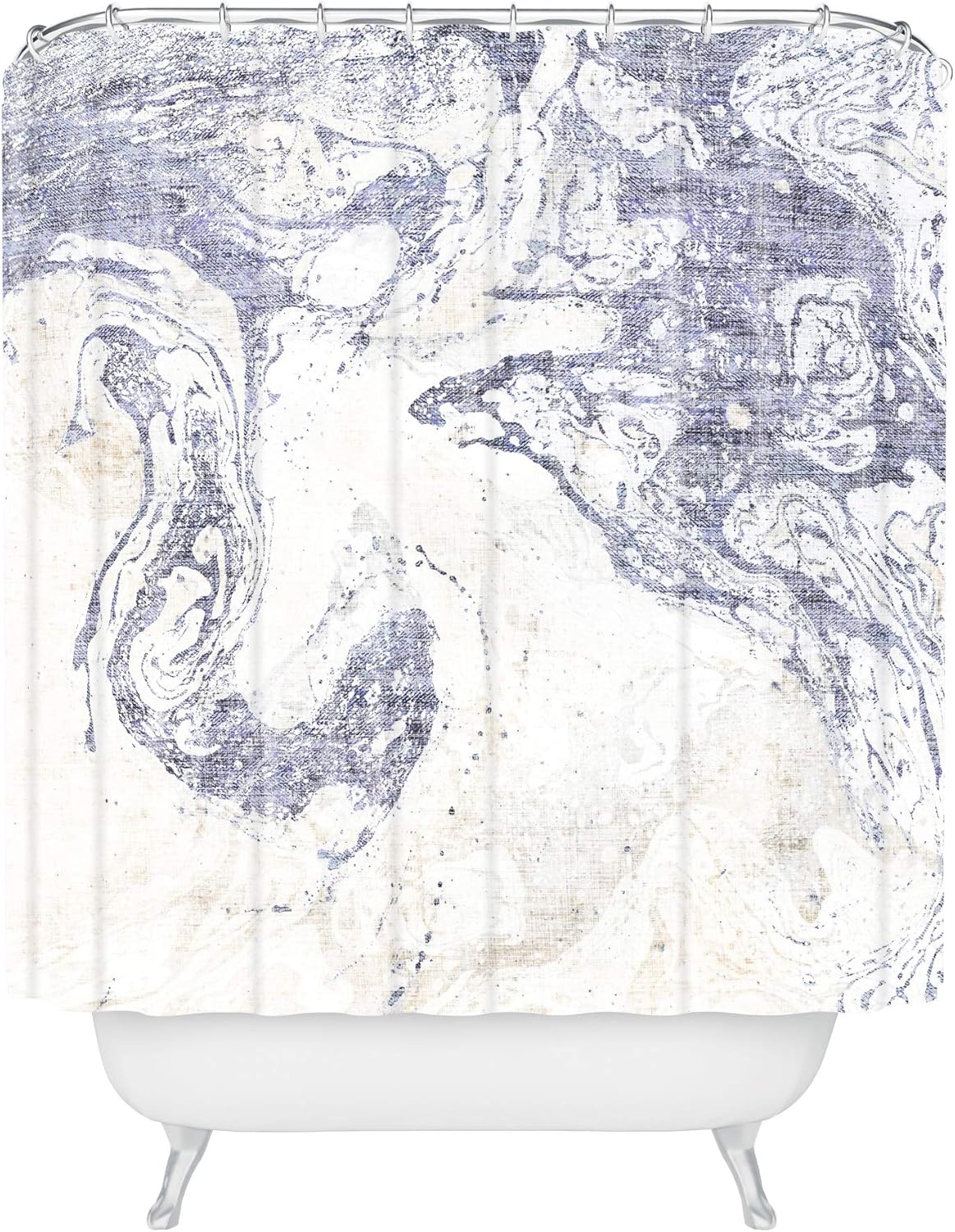 Deny Designs 2020 Shower Curtain, 72" x 69", Holli Zollinger French Linen Marble