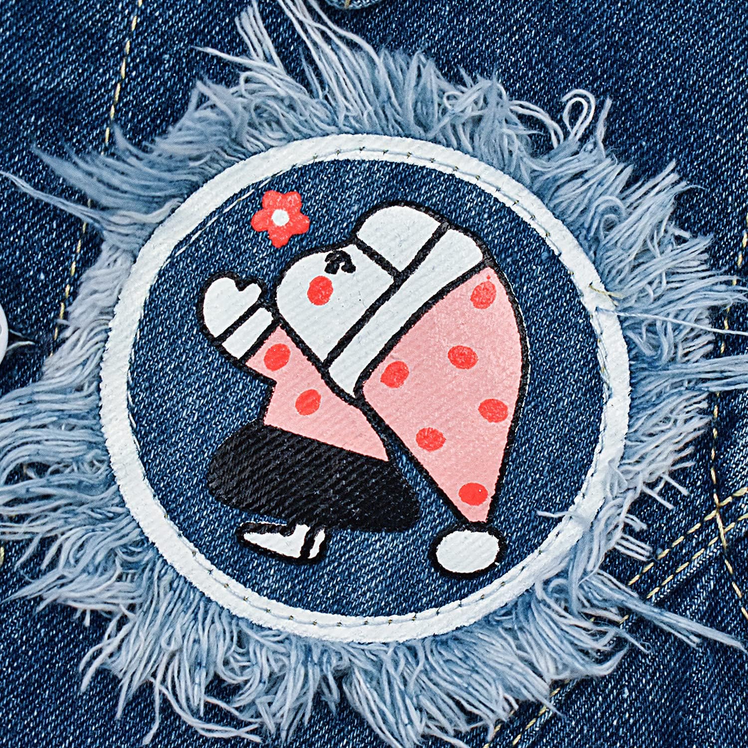 Peacolate 1-4Y Toddler Little Girls Denim Vest Vintage Outerwear Distressed Jean Jacket(Anni, 1-2Y): Clothing, Shoes & Jewelry