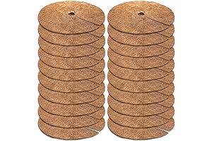 Fasmov 20-Pack Coconut Fibers Tree Mulch Ring Mat for Weed Control