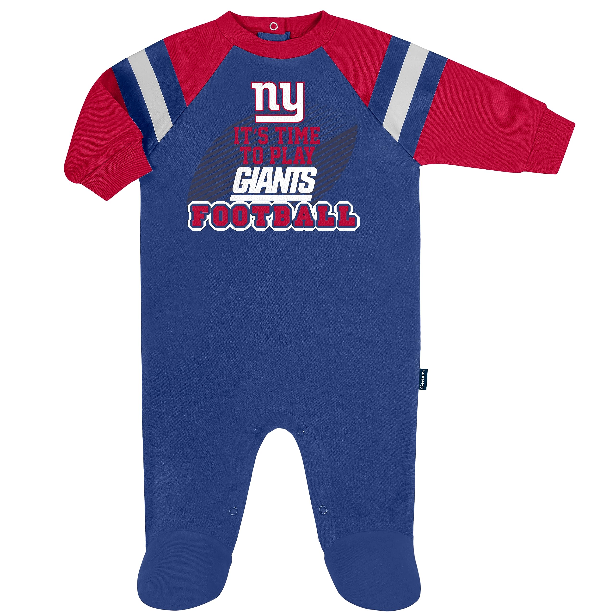 NFL New York Giants Team Sleep And Play Footies, blue/red/white New York Giants, 3-6 Months (138731160GIA06M-439)