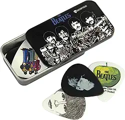 Palheta para guitarra D'Addario Accessories Beatles, colecionáveis com lata, pacote com 15, Sgt. Pepper