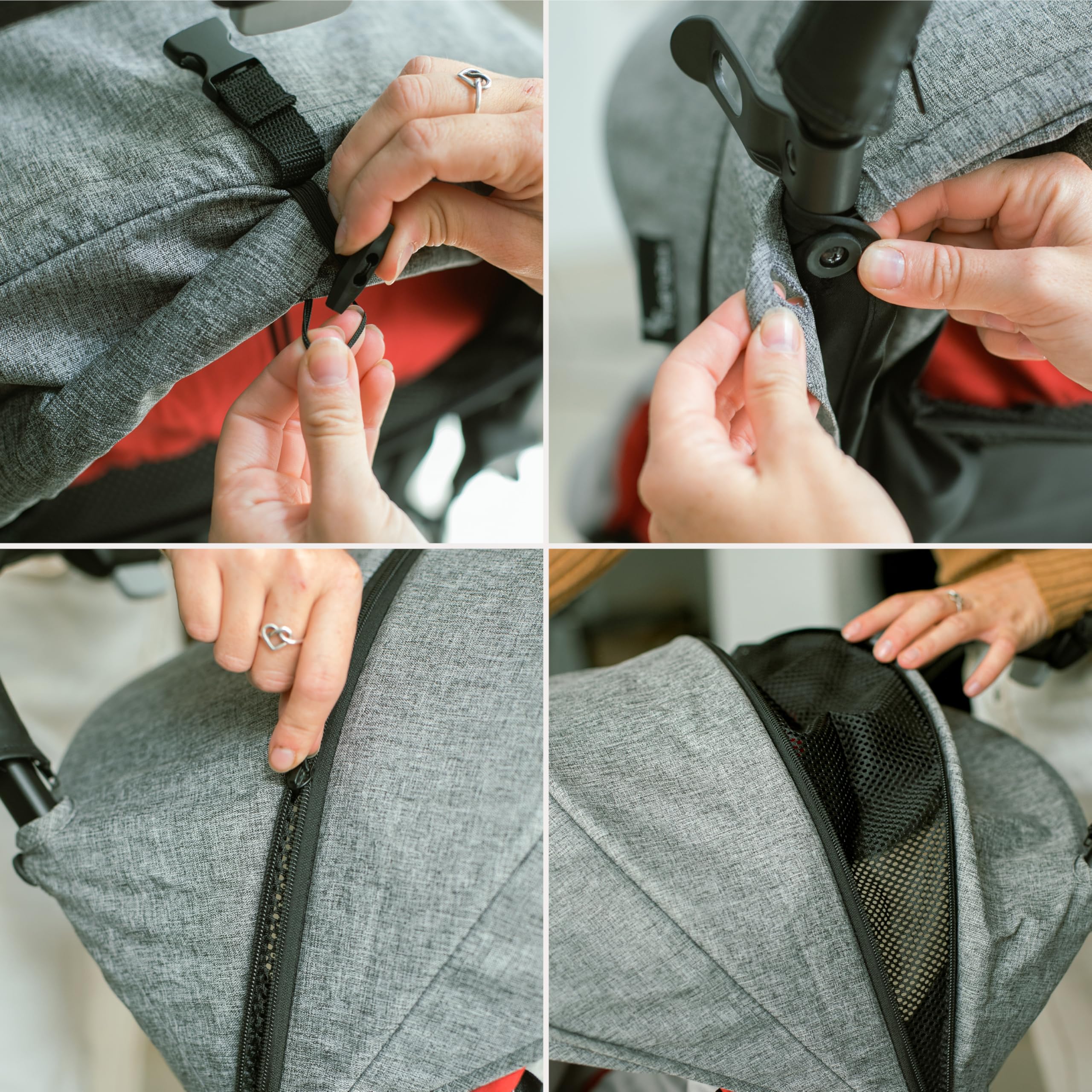 Interbaby Passeggino Leggero Compatto e Ultraleggero | Passeggino da Viaggio e Aereo Pieghevole, dalla Nascita fino a 22 kg | Chiusura Rapida, Cappottina XXL, Ammortizzatori (Min. Plus Space Rosa)