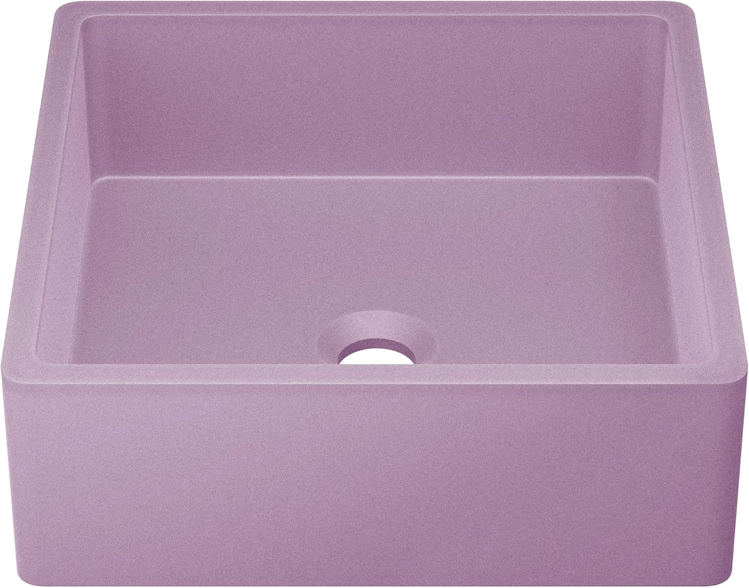 Swiss Madison Lisse 15.5" Concrete Square Vessel Sink in Matte Lavender
