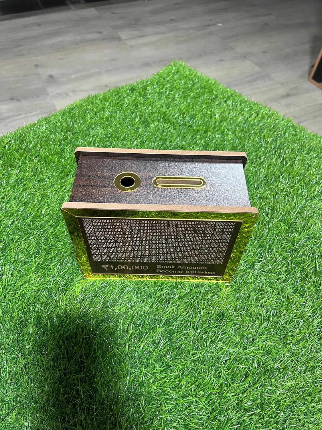 Wooden Money/Piggy Bank, Money Box, Coin Box with Carved Design for Kids/Children, Savings Challenge Box, Cashbox,Cash Vault Savings Box,Wooden Coin Piggy Bank,Money Save Box SmashMoney Saver