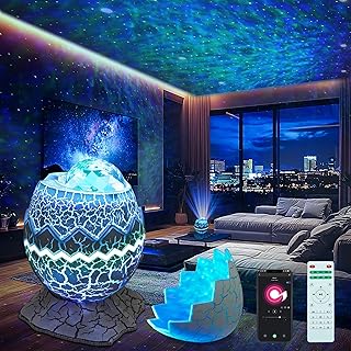 Proyector de estrella de luz nocturna, proyector Galaxy para recámara, 15 modos de color, 8 ruidos blancos integrados y altavoz Bluetooth 5.1, control remoto y de aplicación, función de temporizador,