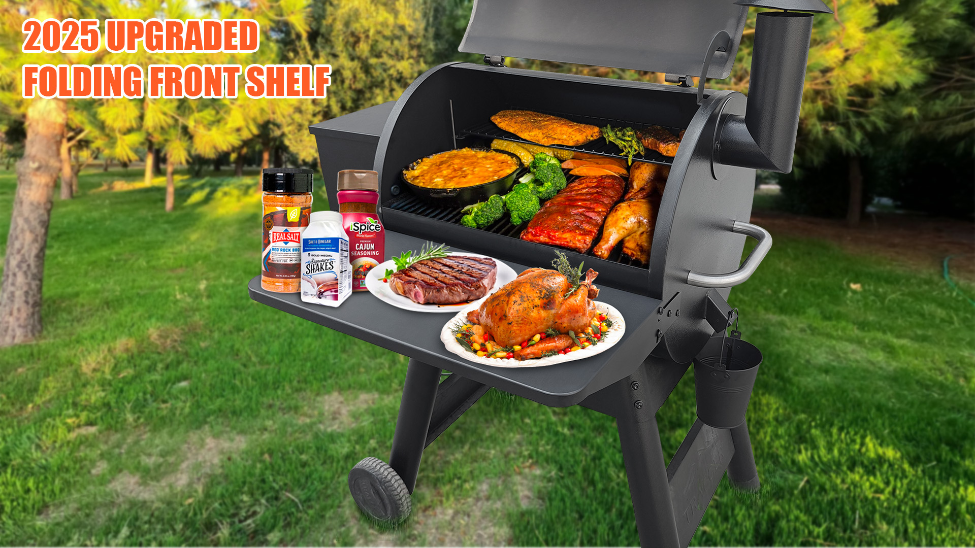 Amazon.com : QuliMetal Folding Front Shelf for Traeger Pro 22, Pro