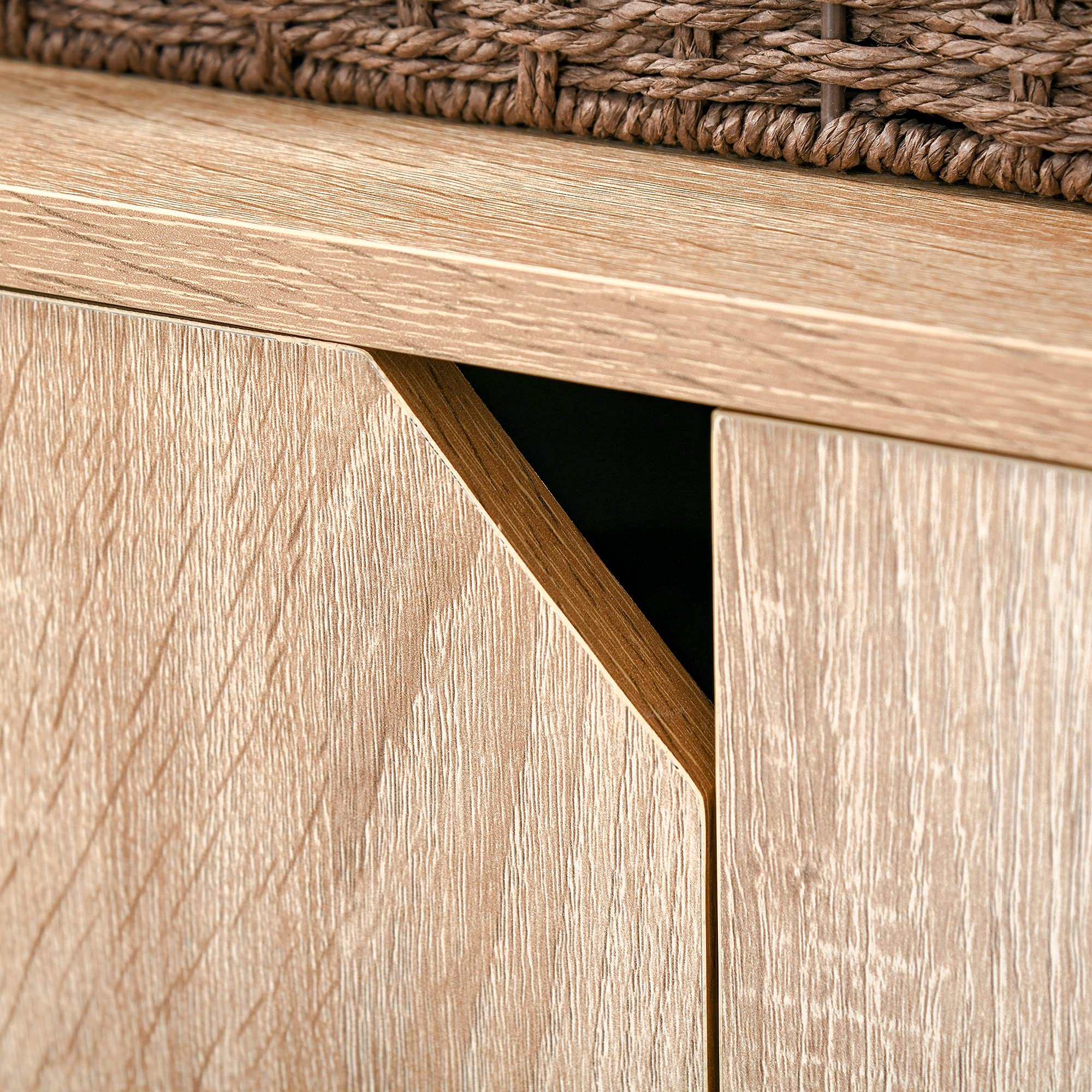 HOMCOM Estantería para Libros con Doble Puerta 80x35x97 cm Madera Natural