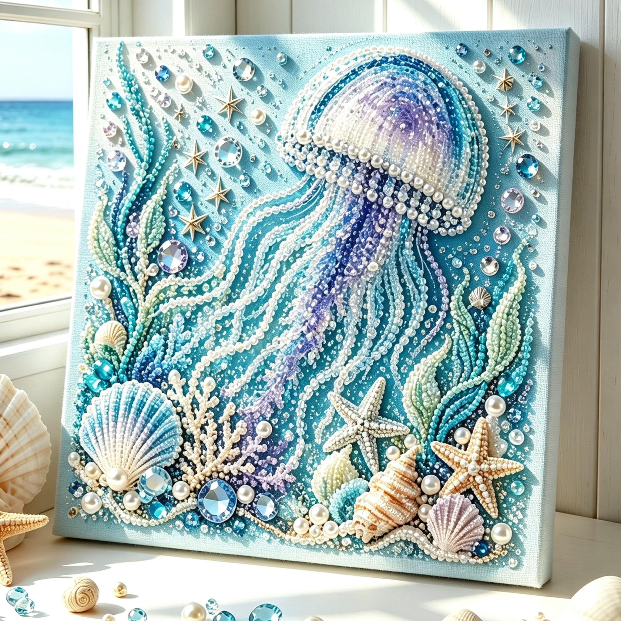 Ocean Pearl Art DIY Kit - Create Stunning Coastal Decor -1 Ocean Pearl Art DIY Kit - Create Stunning Coastal Decor -1