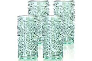 Antique Green Drinking Glasses [Set of 4] - Vintage Drinkware