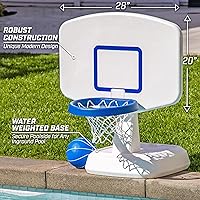 Vista 4 de GoSports Splash Hoop Clásico - Juego de Baloncesto para Piscina de Natación - Blanco