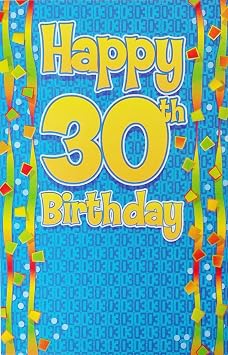Happy 30th Birthday Greeting Card - Thirty Years Old - "Best Wishes for the kind of day thats bright and happy in every way"