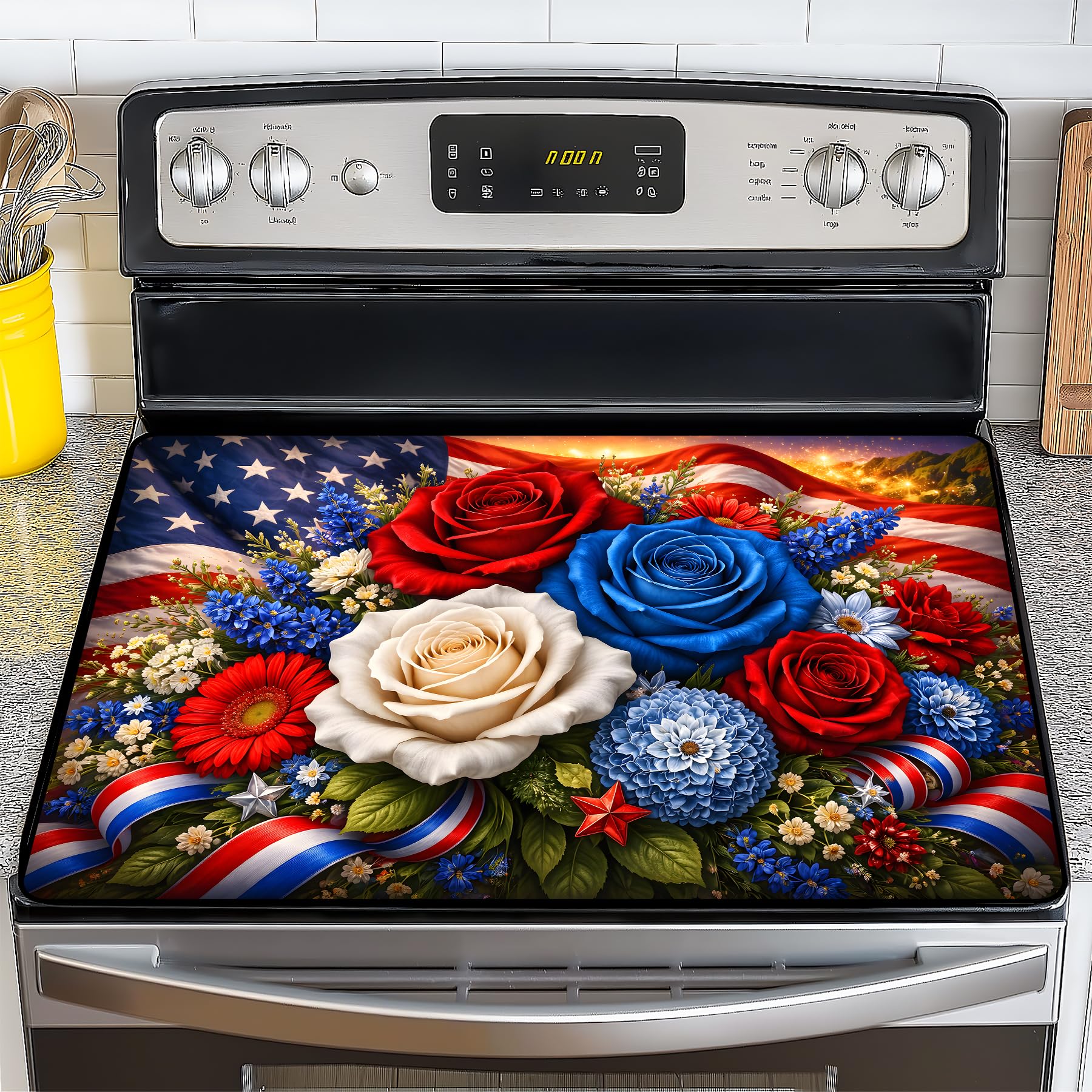 Stove Top Covers for Electric Stove, Glass Stove Top Cover 28.5x20.5 in
