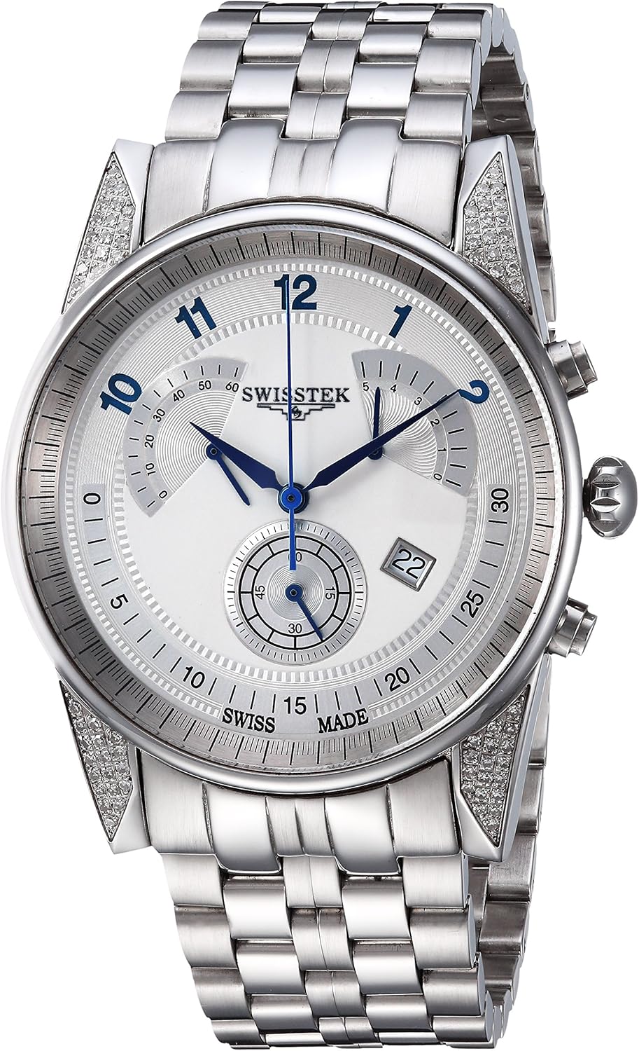 Swisstek Men's RetroTek Quartz Watch with StainlessSteel