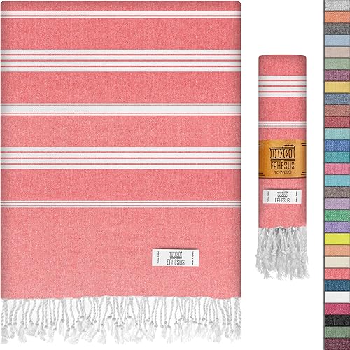 Miniatura 8 de Toalla turca de playa de gran tamaño, 36 x 70 pulgadas, diseño de diamante, toalla turca para piscina de playa, yoga, prelavada, ligera, de secado