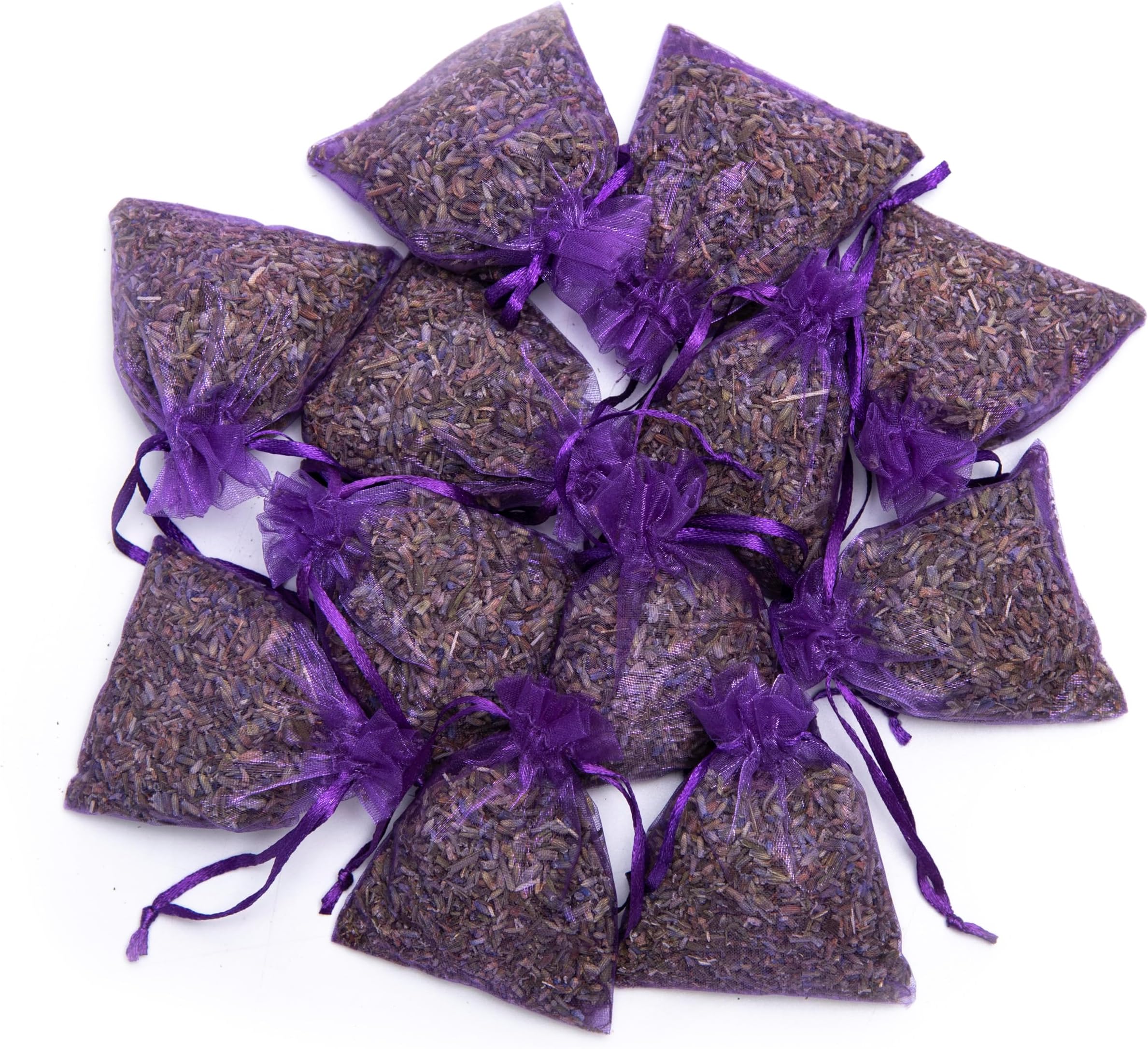 Lavande Sur Terre Bag of 12 Sachets Dried Lavender Flower Lavender Sachets for Drawers and Closets, LV-B-1