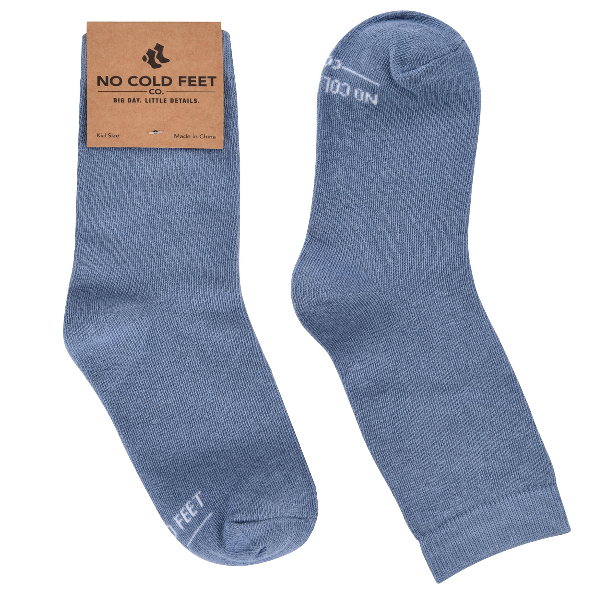 No Cold Feet Kids Boys Fun Dress Socks, Colorful, Patterned, Novelty, Mid-High, Long