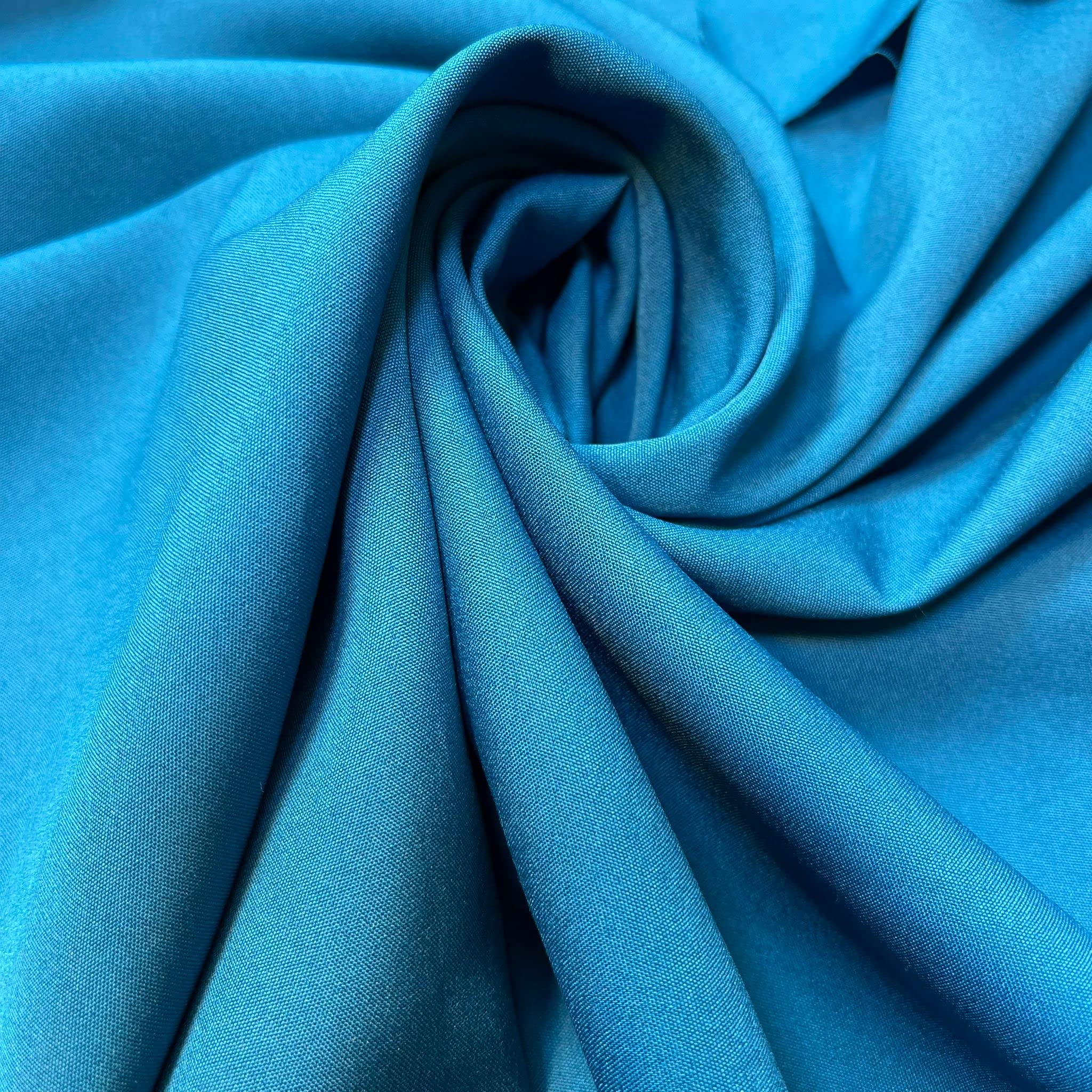 Soft Peach Skin Powder Touch Dress Craft Lining Fabric Material 44" Wide Available in 8 Colours (Teal, 1 Meter) โ image 1