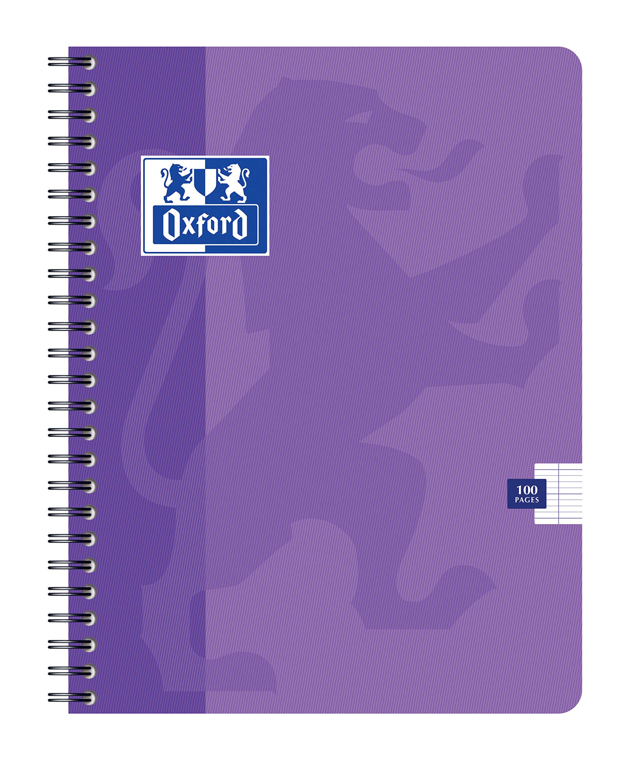 OXFORD Lot de 10 Cahiers à spirale 170 x 220 mm Séyes 100 pages 90g Couverture Aléatoire