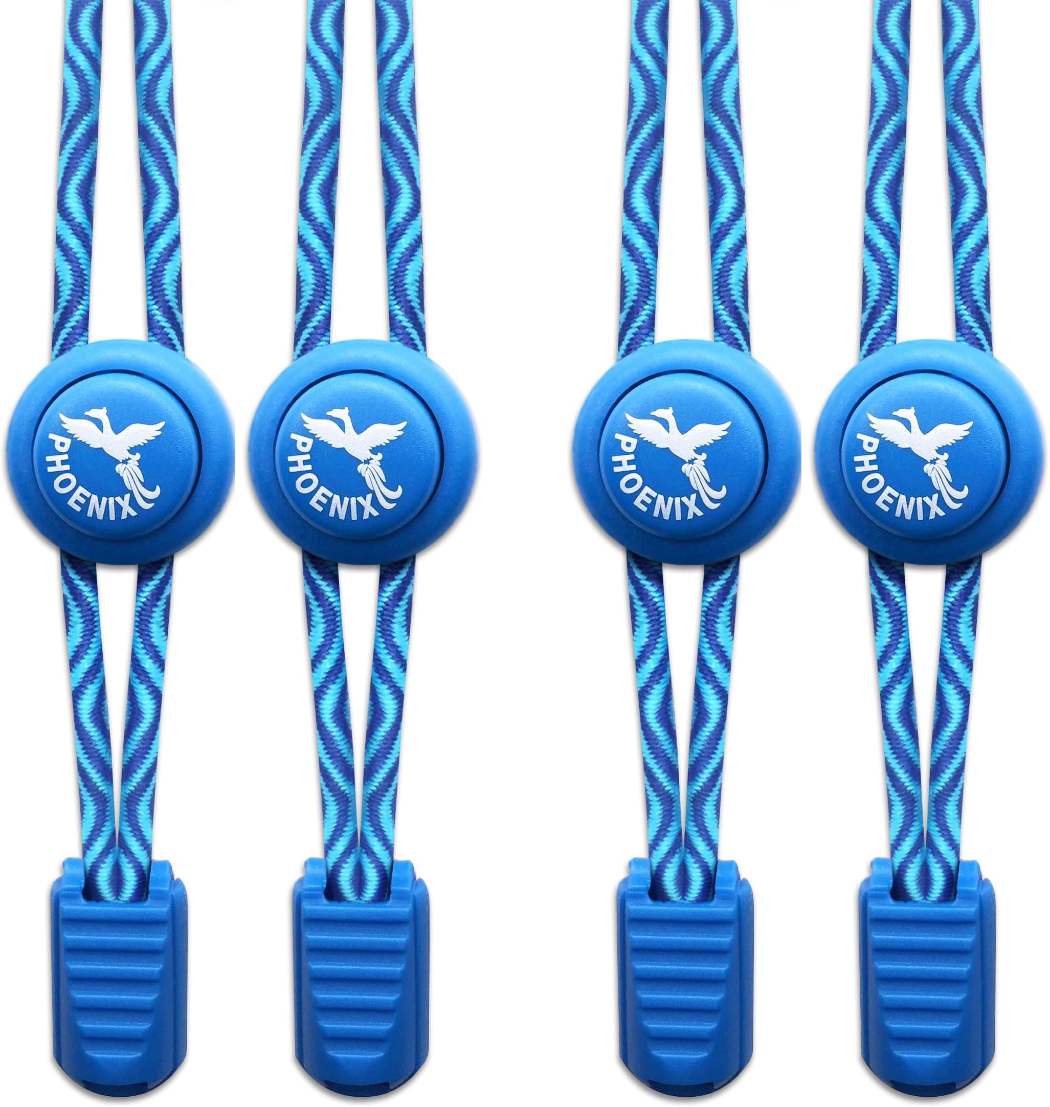 PHOENIX GOLD Phoenix Fit UK - No tie Elastic Lace System with lock - Easy to install in a Great for runners, children, older generation & active lifestyles - 2 Pairs