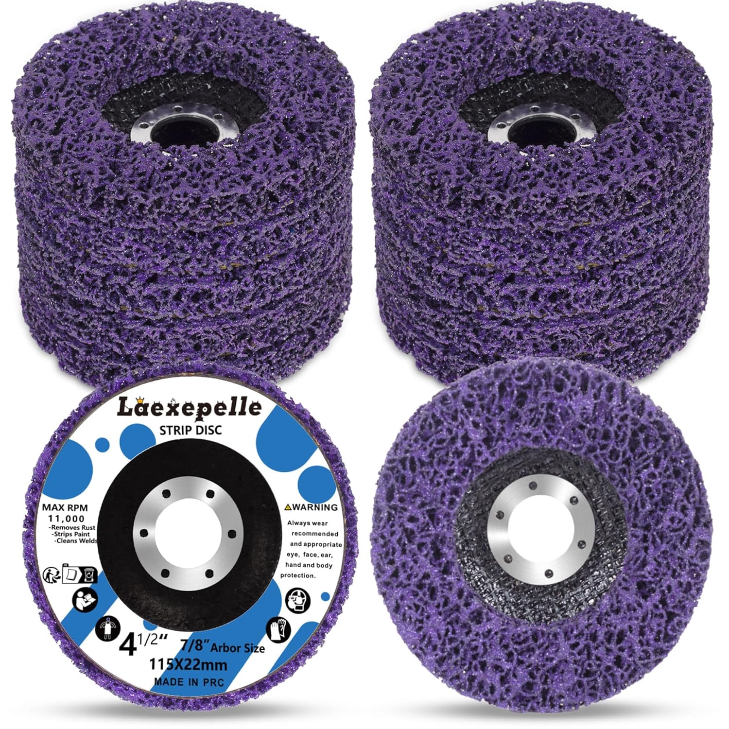 10 Pack Angle Grinder Stripping Wheel Angle Grinder Strip Disc Paint Stripper Attachments Grinder Wheel, Paint Metal Oxidation Rust Remover Stripper Tool (4-1/2'' x 7/8'')