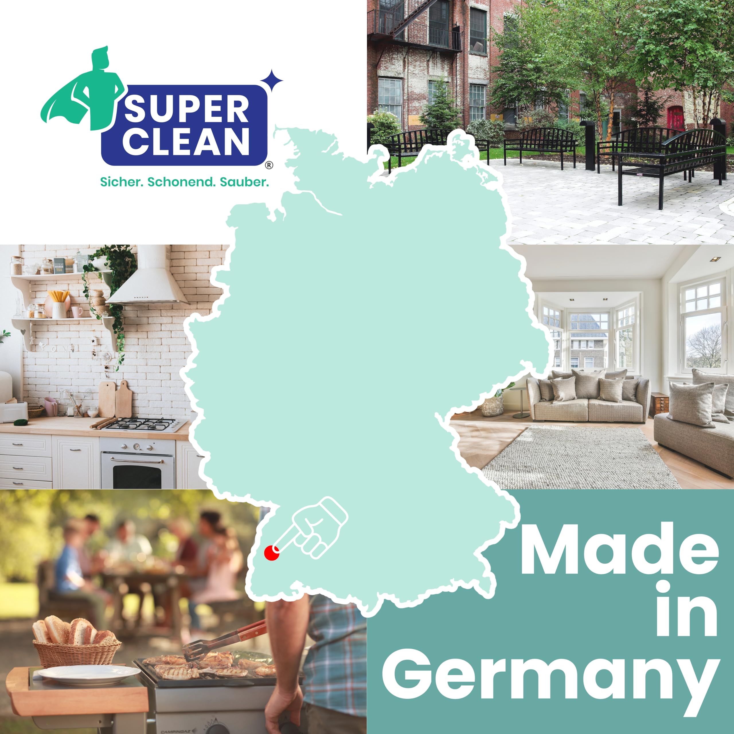 SUPER CLEAN Limpiador para placas vitrocerámicas e inducción | 12 × 250 ml | Limpieza y cuidado brillante – elimina grasa y restos quemados | Sin etiquetar, ecológico