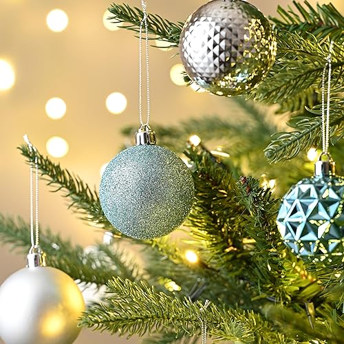 Miniatura 282 de Valery Madelyn Juego de adornos decorativos para árbol de Navidad para otoño, Halloween, 50 unidades de 2.36 pulgadas, rojo, verde y dorado