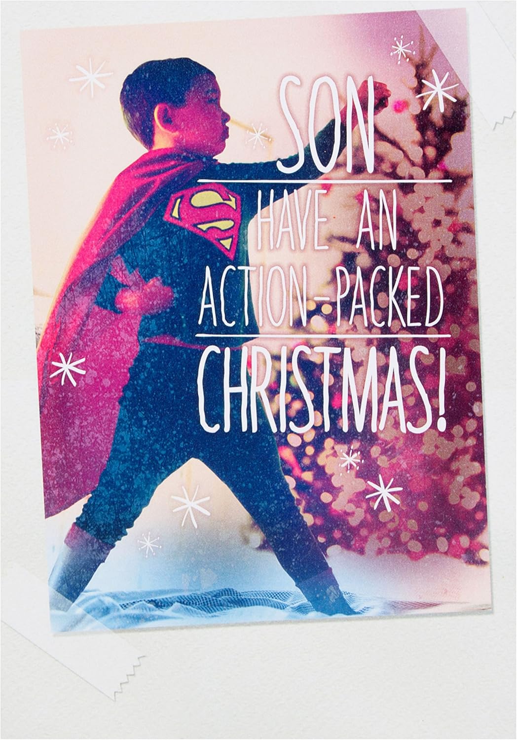 Hallmark Warner Bros Son Christmas Card 'Action-packed'- Medium