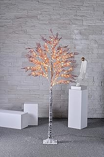 LW Lighted Pink Misty Pine Tree 150 Micro-LED Lights for Indoor Outdoor Home Decroration Daily use