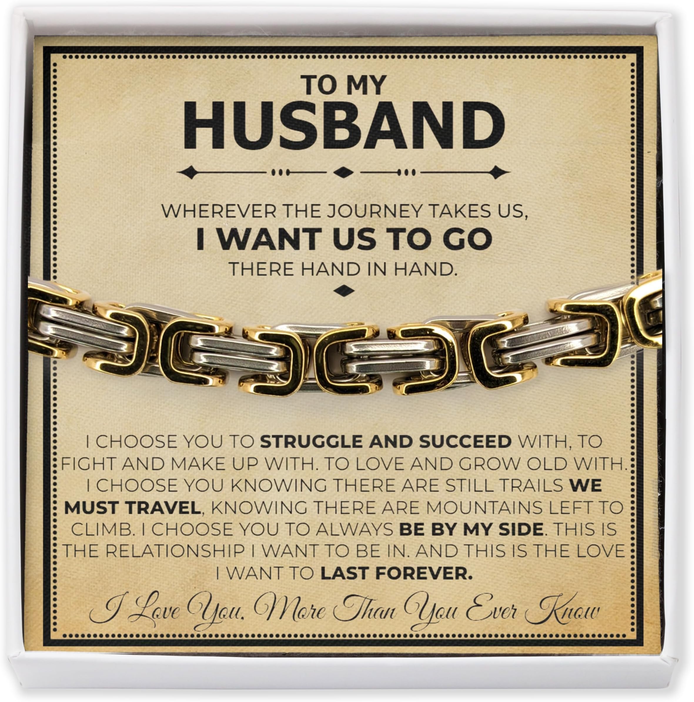 Jewelry Gift Set - Classic Steel Bracelet - Romantic Gift, Unique Husband Gifts