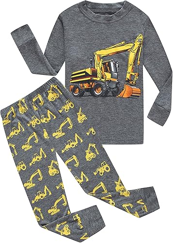 Family Feeling Kids & Toddler Boys Pajamas 2 Piece Pjs Set 100% Cotton Sleepwear