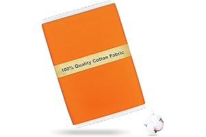 Craftido 100% Cotton Fabric in Vibrant Orange (44" Wide x 3 Yards)