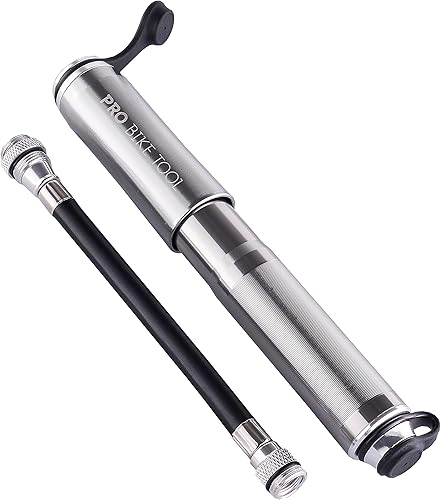 Miniatura 12 de Pro Bike Tool Mini Bike Pump - Compact and Portable Bicycle Tire Pump for Fast Inflation - Compatible with Presta and Schrader Valves - Lightweight