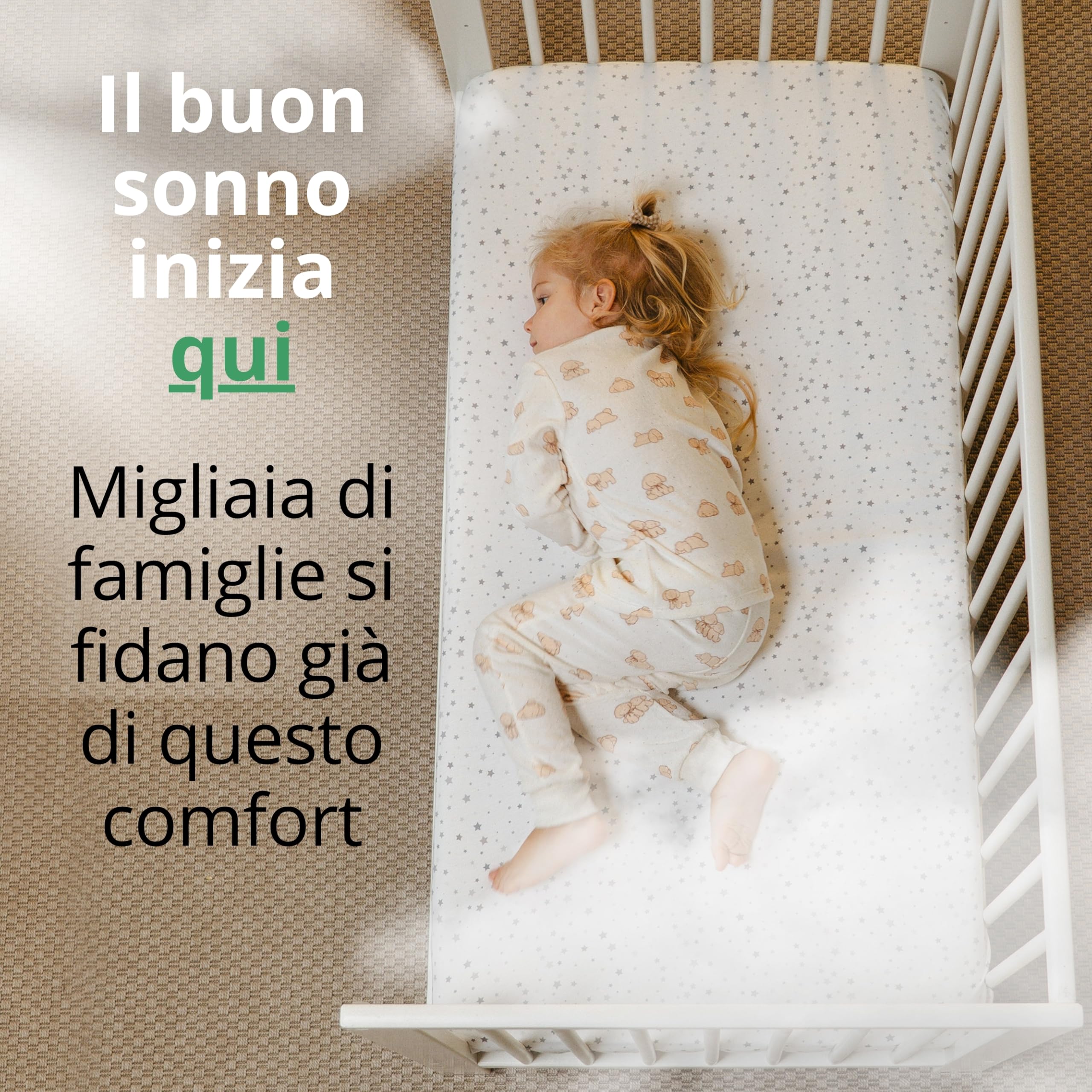 Set Lenzuola Lettino Neonato 60x120 / 60x125. 2 Lenzuola con Angoli in Cotone Jersey + 1 Coprimaterasso Impermeabile in Spugna. Certificato OekoTex. Fantasia Stelle 125x60 / 120x60